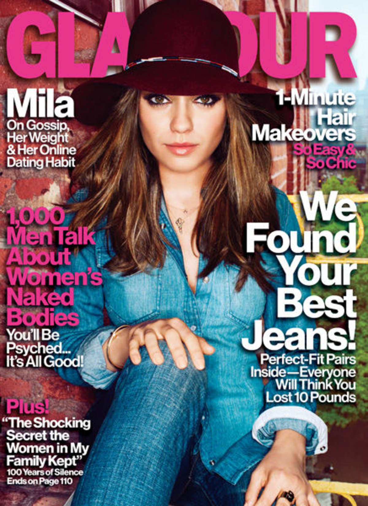 Mila Kunis- On gossp, her weight and her online dating habit- Glamour US August issue 2012